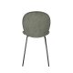 ZUIVER Bonnet spisestuestol - grnt flyelsstoff og svart metall