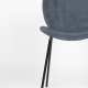 ZUIVER Bonnet spisestuestol - grbltt flyelsstoff og sort metall