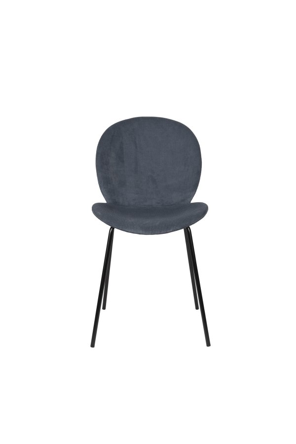 ZUIVER Bonnet spisestuestol - grbltt flyelsstoff og sort metall