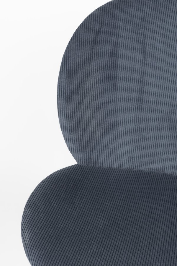 ZUIVER Bonnet spisestuestol - grbltt flyelsstoff og sort metall