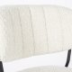 WHITE LABEL LIVING Jolien spisestuestol - hvit bouclé og sort stl