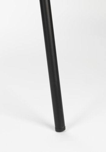 WHITE LABEL LIVING Jolien spisestuestol - hvit bouclé og sort stl