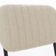 WHITE LABEL LIVING Jake spisestuestol - off-white bouclé og eik