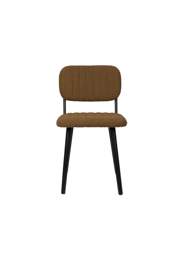 WHITE LABEL LIVING Jake spisestol - oker bouclé og eik