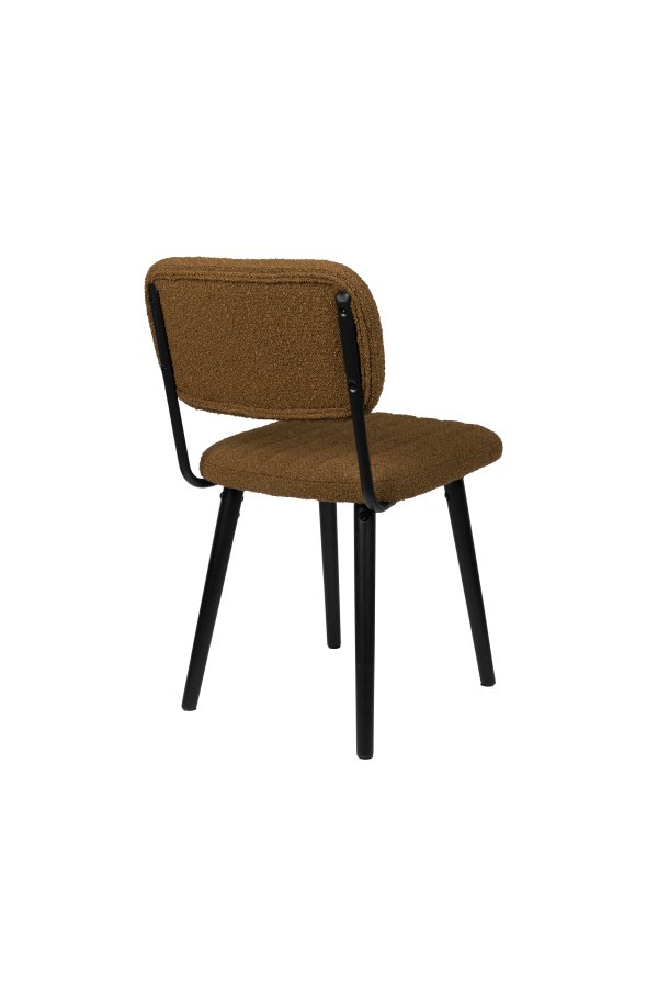 WHITE LABEL LIVING Jake spisestol - oker bouclé og eik