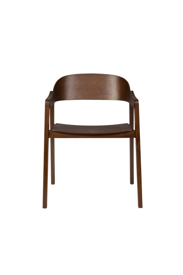 DUTCHBONE Westlake Esszimmerstuhl, mit Armlehnen – walnussfarbenes Holz und Eiche