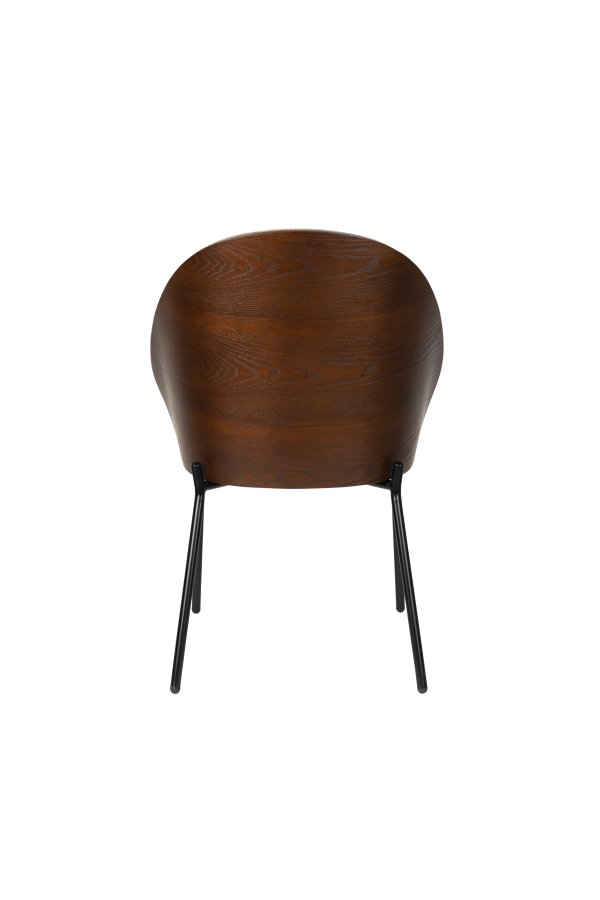 DUTCHBONE Rodin spisestuestol - gr polyester, asketrefiner og sort metall