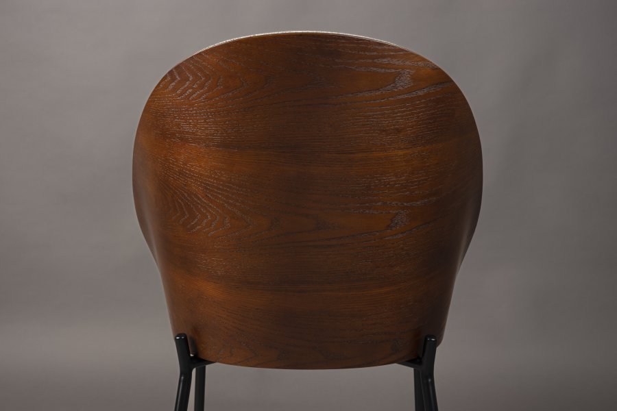 DUTCHBONE Rodin spisestuestol - gr polyester, asketrefiner og sort metall