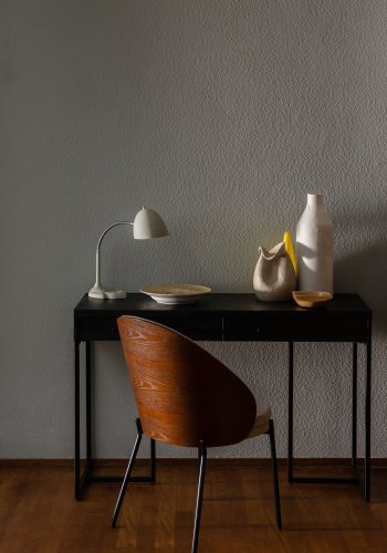 DUTCHBONE Rodin spisestuestol - gr polyester, asketrefiner og sort metall