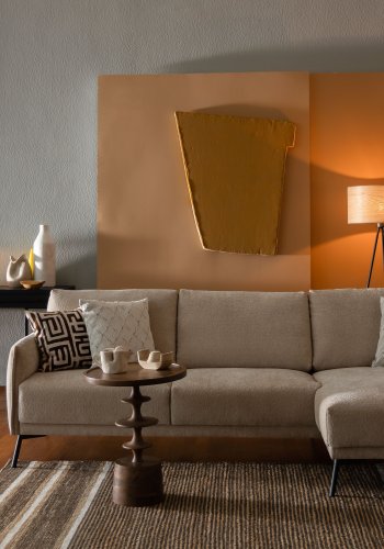 DUTCHBONE Rodin spisestuestol - gr polyester, asketrefiner og sort metall