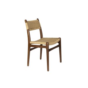 DUTCHBONE Cecile spisebordsstol - natur papirsnor og brun bgetr