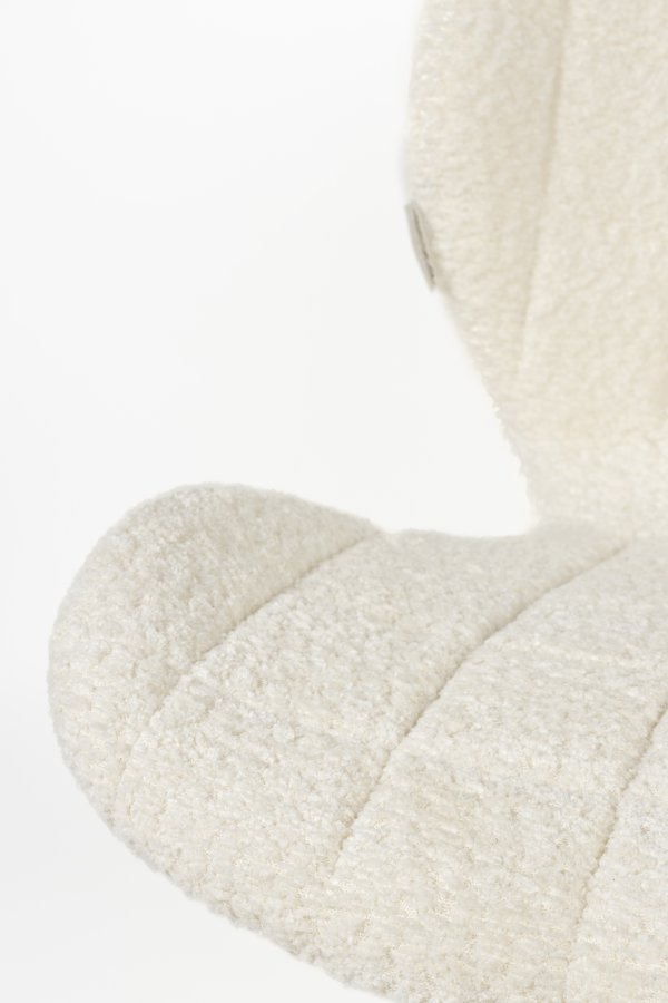 ZUIVER OMG Myk spisestuestol - off-white polyester og off-white stl