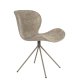 ZUIVER OMG Myk spisestuestol - beige polyester og beige stl