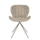 ZUIVER OMG Myk spisestuestol - beige polyester og beige stl