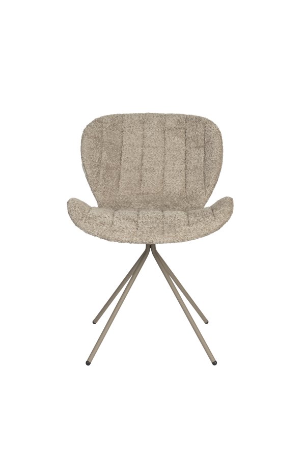 ZUIVER OMG Myk spisestuestol - beige polyester og beige stl