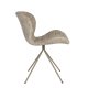 ZUIVER OMG Myk spisestuestol - beige polyester og beige stl