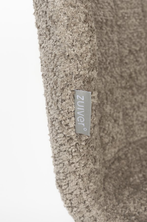 ZUIVER OMG Myk spisestuestol - beige polyester og beige stl