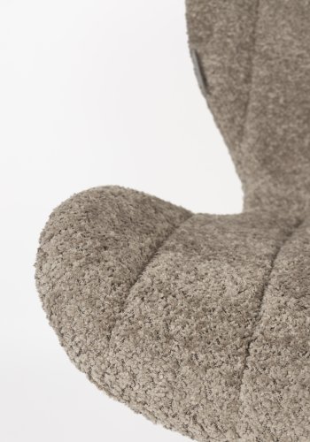 ZUIVER OMG Myk spisestuestol - beige polyester og beige stl