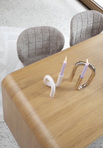 ZUIVER OMG Myk spisestuestol - beige polyester og beige stl