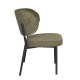 WHITE LABEL LIVING Sanne spisestol - grnn gr polyester og sort stl