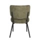 WHITE LABEL LIVING Sanne spisestol - grnn gr polyester og sort stl