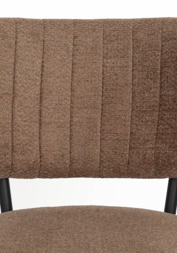 WHITE LABEL LIVING Sanne spisestol - oransje gr polyester og sort stl