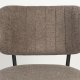 WHITE LABEL LIVING Sanne spisestol - brownie brun polyester og sort stl