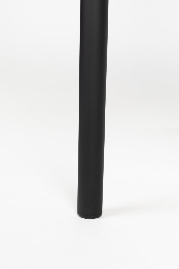 WHITE LABEL LIVING Sanne spisestol - brownie brun polyester og sort stl