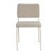 Esszimmerstuhl ZUIVER Buddy – beigefarbener Bouclé-Stoff und beigefarbenes Metall