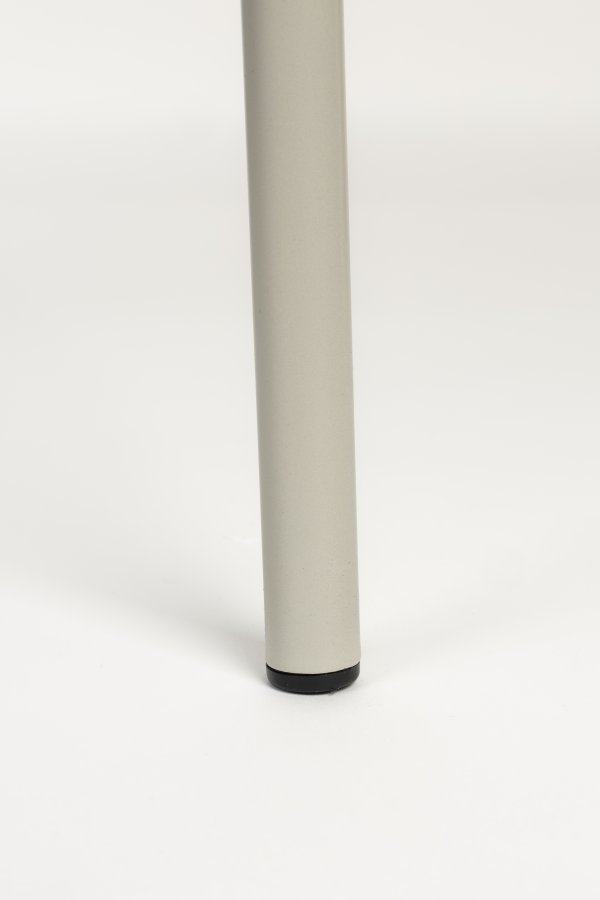 Esszimmerstuhl ZUIVER Buddy – beigefarbener Bouclé-Stoff und beigefarbenes Metall