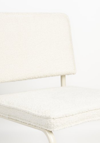 ZUIVER Ridge Soft spisestuestol - off-white polyester/nylon