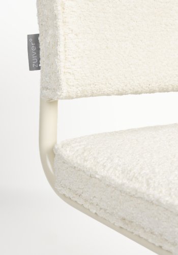 ZUIVER Ridge Soft spisestuestol - off-white polyester/nylon