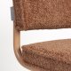 ZUIVER Ridge Myk spisestuestol - terrakotta polyester/nylon og oransje krom