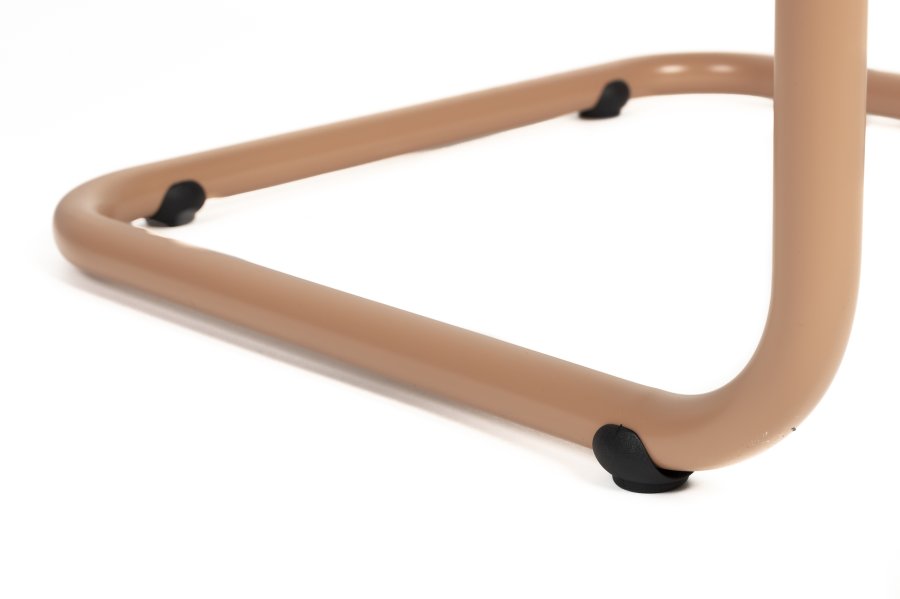 ZUIVER Ridge Myk spisestuestol - terrakotta polyester/nylon og oransje krom