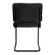 ZUIVER Ridge spisestol - Kink Mykt, svart stoff og rrformet ramme, stabelbar