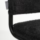 ZUIVER Ridge Soft spisestuestol - sort polyester/nylon og sort krom
