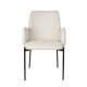 WHITE LABEL LIVING Tjarda spisebordsstol, med armlener - taupe polyester og svart jern