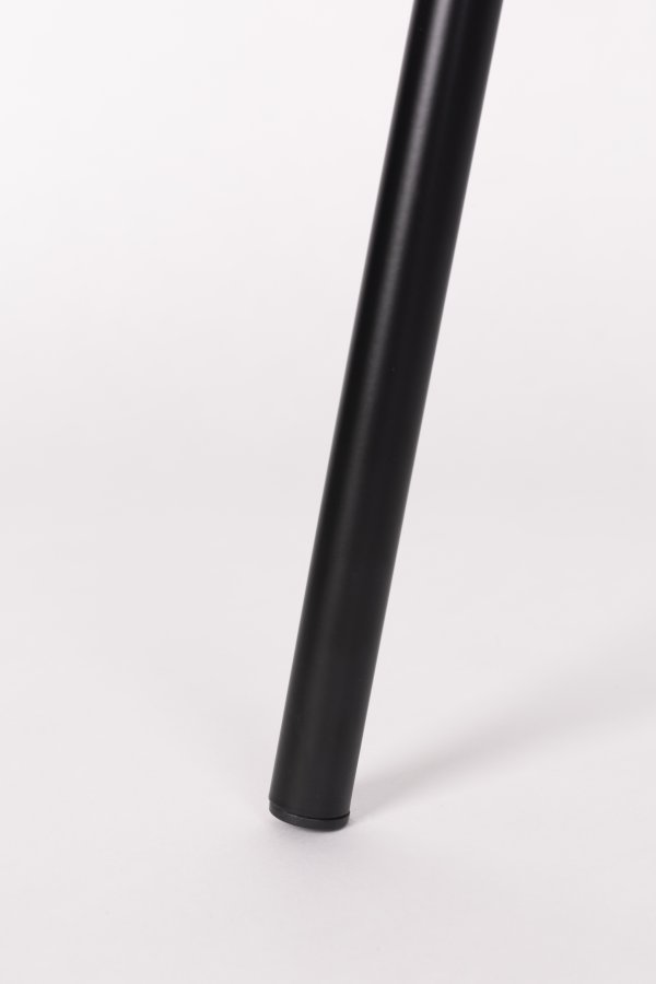 WHITE LABEL LIVING Tjarda spisebordsstol, med armlener - taupe polyester og svart jern