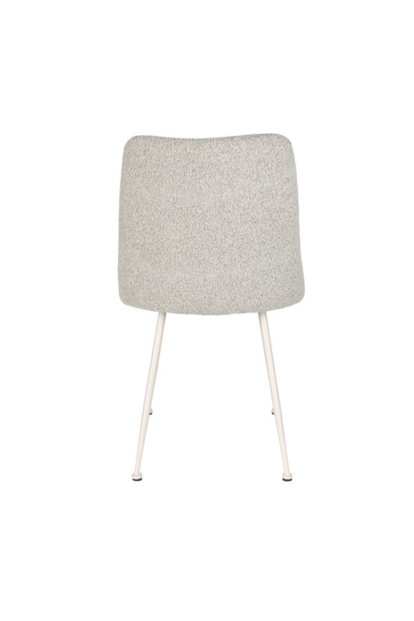 WHITE LABEL LIVING Fijs spisebordstol - taupe bouclé og strykejern