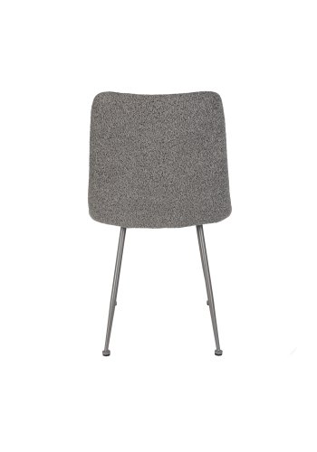 WHITE LABEL LIVING Fijs spisebordstol - gr bouclé og jern