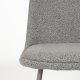 WHITE LABEL LIVING Fijs spisebordstol - gr bouclé og jern
