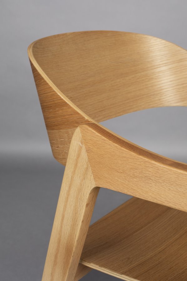 DUTCHBONE Westlake spisebordstol, med armlener - naturlig eik og kryssfiner