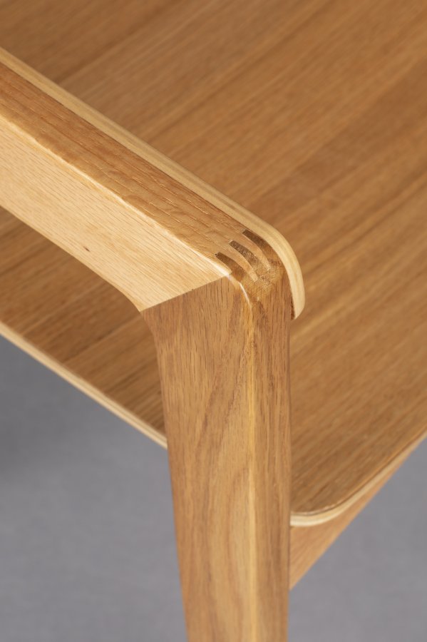 DUTCHBONE Westlake spisebordstol, med armlener - naturlig eik og kryssfiner