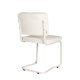 ZUIVER Ridge spisestuestol - Kink Soft off-white stoff og rrformet ramme, stables
