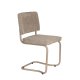 ZUIVER Ridge spisebordsstol - Kink Soft beige stoff og rrformet ramme