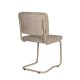ZUIVER Ridge spisebordsstol - Kink Soft beige stoff og rrformet ramme