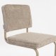ZUIVER Ridge spisebordsstol - Kink Soft beige stoff og rrformet ramme