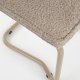 ZUIVER Ridge spisebordsstol - Kink Soft beige stoff og rrformet ramme