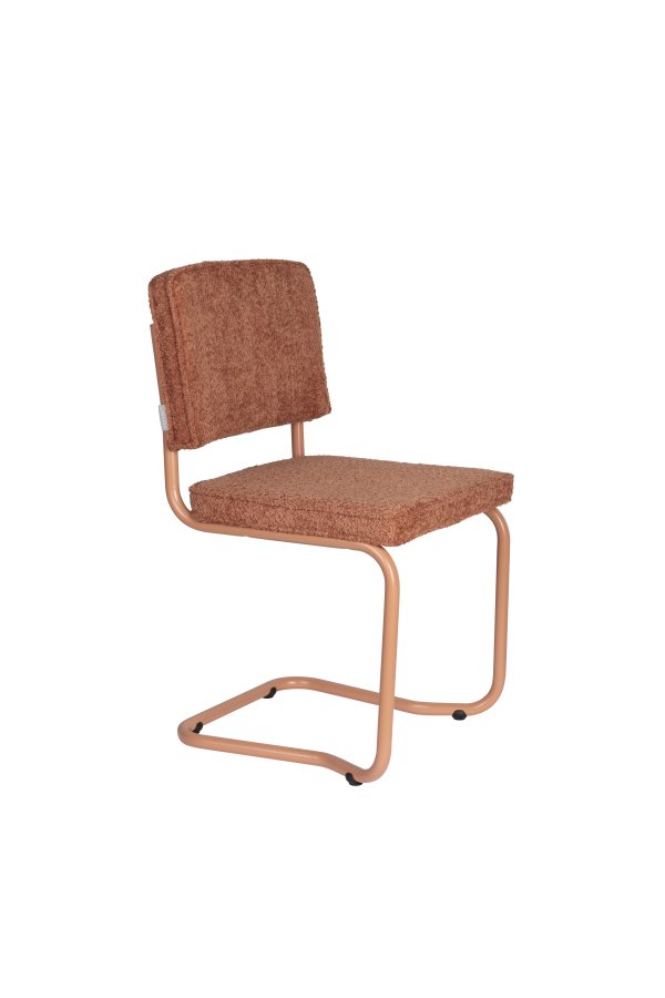 ZUIVER Ridge spisebordsstol - Kink Soft terra stoff og rrformet ramme