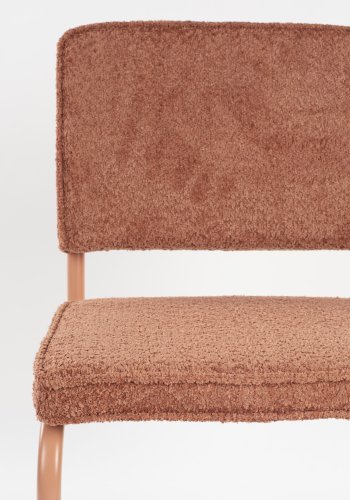 ZUIVER Ridge spisebordsstol - Kink Soft terra stoff og rrformet ramme